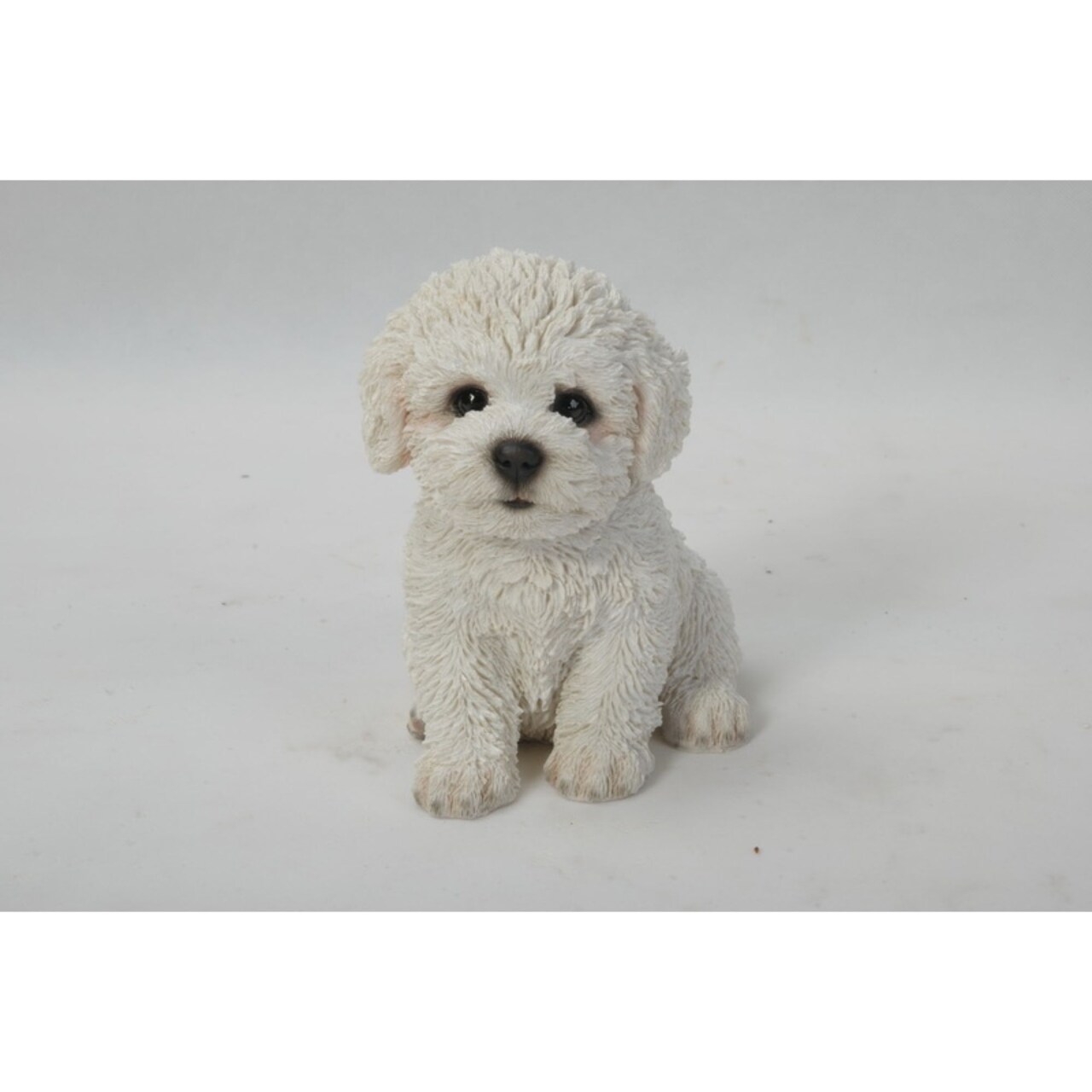 Hi-Line Gifts 6" White Bichon Frise Puppy Outdoor Garden Figurine